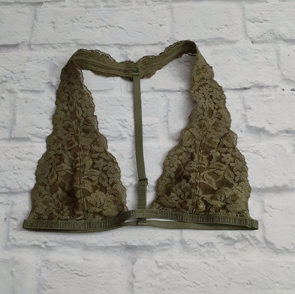Free people intimately green lace bralette